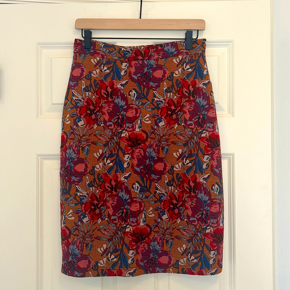 Maeve Floral Knit Pencil Skirt